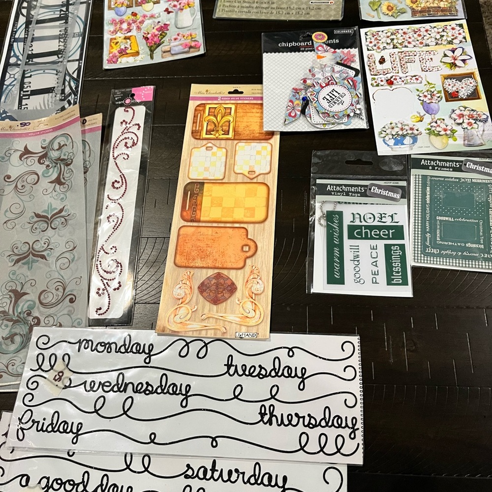 Assorted Craft Stickers and Embellishments lot - Picture 1 of 8